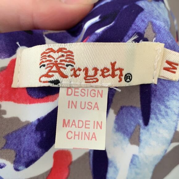 Aryeh Floral Cap Sleeve Mini Dress Sz M - Picture 5 of 8